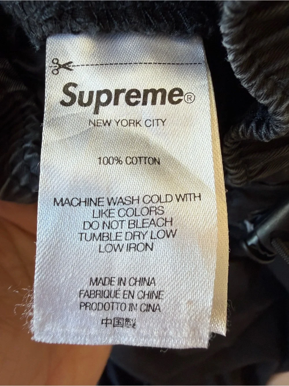 Supreme Cotton Cinch Pant FW21 Black Cargo Pants Small
